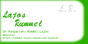 lajos rummel business card